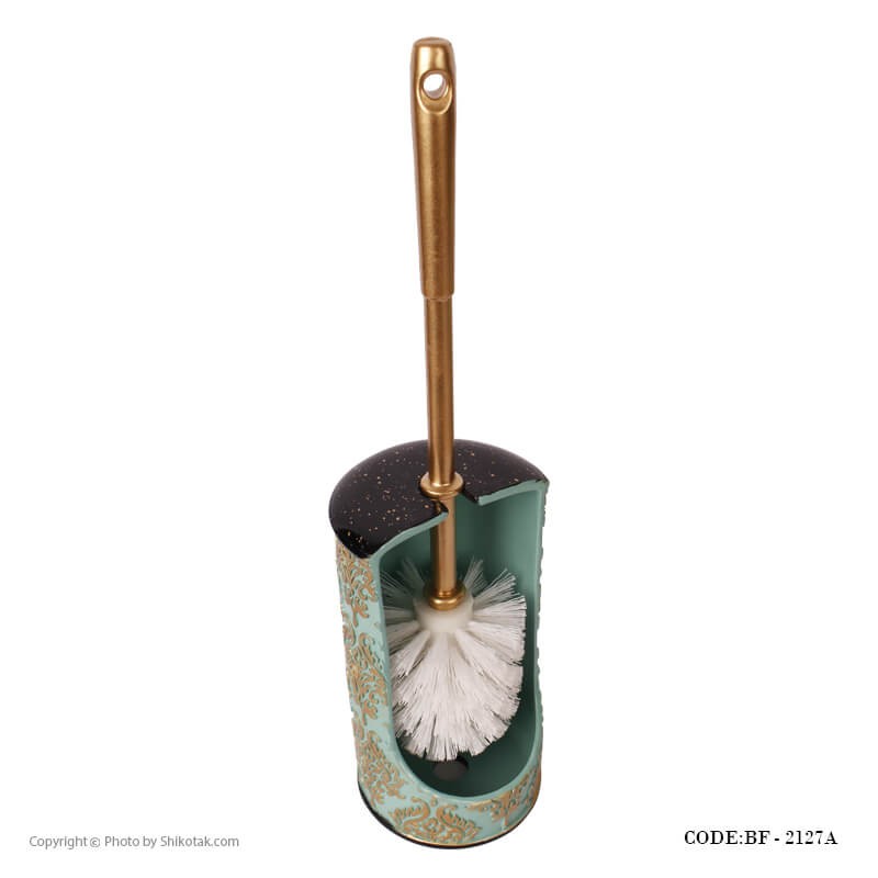 لوازم سرویس بهداشتی طرح اسلیمی رنگ تیفانی-طلایی