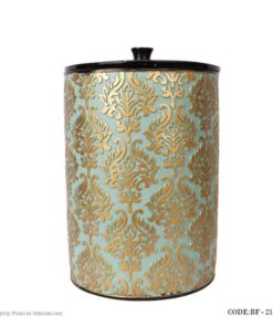 لوازم سرویس بهداشتی طرح اسلیمی رنگ تیفانی-طلایی