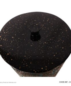 لوازم سرویس بهداشتی طرح اسلیمی رنگ تیفانی-طلایی