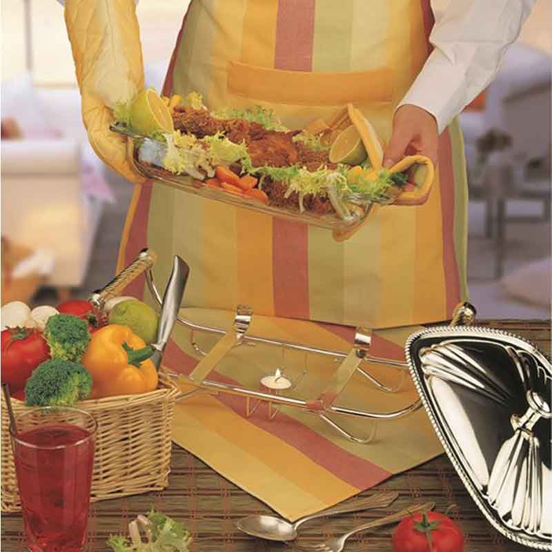 نیم ست آشپزخانه پارچه ای طرح رابید صورتی