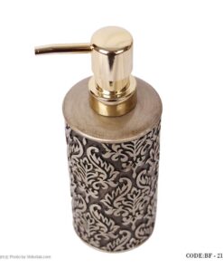 لوازم سرویس بهداشتی طرح اسلیمی رنگ طوسی-مسی