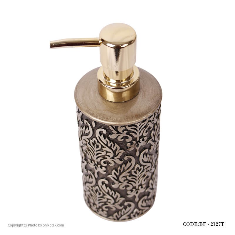 لوازم سرویس بهداشتی طرح اسلیمی رنگ طوسی-مسی