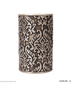 لوازم سرویس بهداشتی طرح اسلیمی رنگ طوسی-مسی