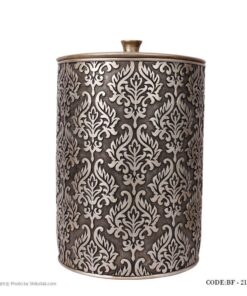 لوازم سرویس بهداشتی طرح اسلیمی رنگ طوسی-مسی