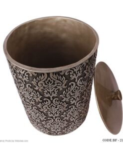 لوازم سرویس بهداشتی طرح اسلیمی رنگ طوسی-مسی