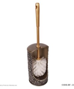 لوازم سرویس بهداشتی طرح اسلیمی رنگ طوسی-مسی