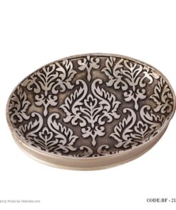 لوازم سرویس بهداشتی طرح اسلیمی رنگ طوسی-مسی