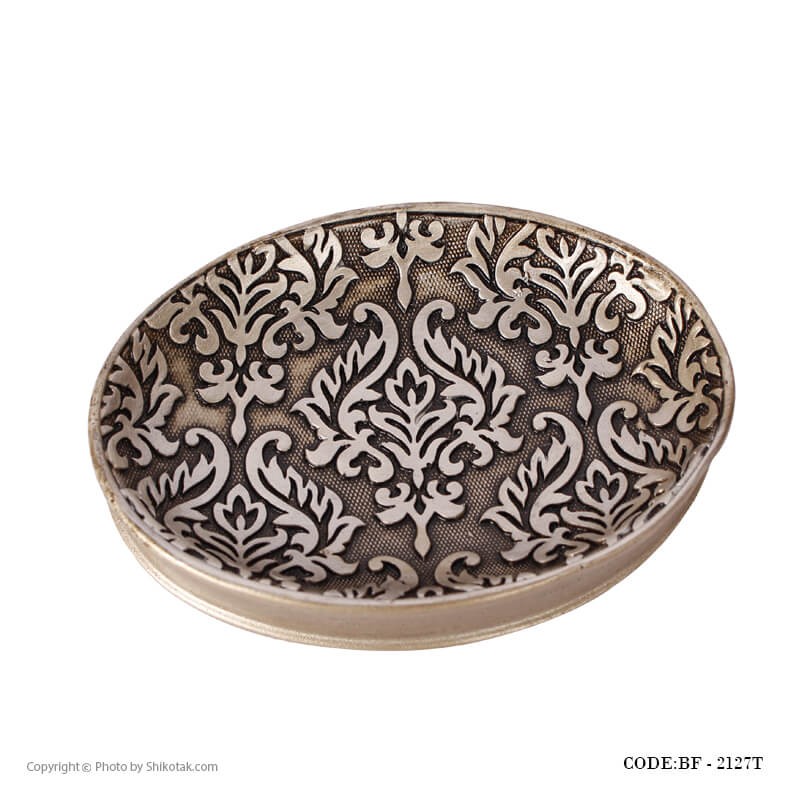 لوازم سرویس بهداشتی طرح اسلیمی رنگ طوسی-مسی