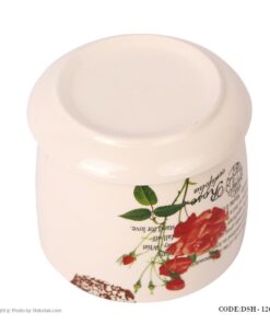 گلدان سرامیکی مدل گل سرخ لبه طرح دار