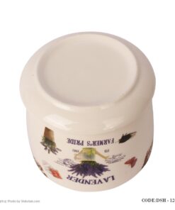 گلدان سرامیکی مدل لاوندر لبه طرح دار