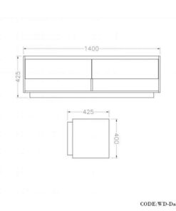 میز تلویزیون دو کشو مدل دایان