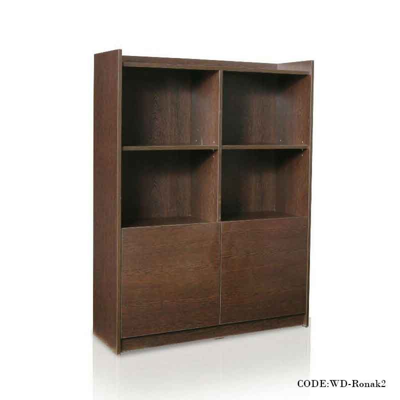 قفسه کتاب چوبی مدل روناک