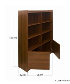 کتابخانه چوبی سه طبقه مدل روناک بزرگ