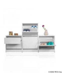 جاکفشی چوبی دو درب مدل چلیپا