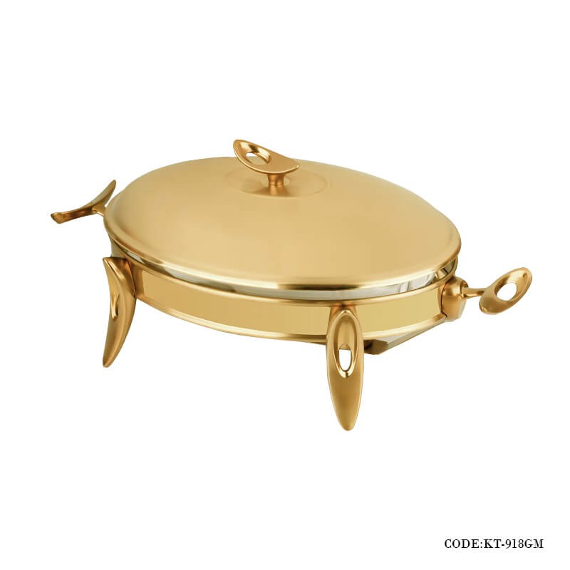 سوفله خوری تک استیل سری loop مدل 918GM طلایی مات