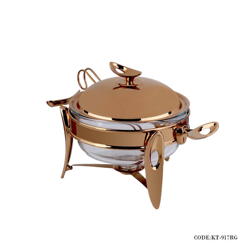 سوپ خوری استیل taksteel سری loop مدل 917RG رنگ رز گلد