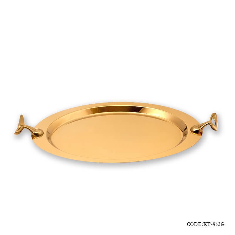 دیس پلو خوری تک استیل سری loop مدل 943G طلایی براق