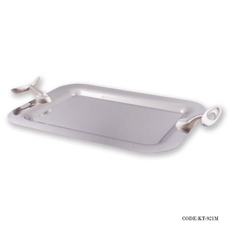 سینی مستطیلی تک استیل سری loop مدل 923 سیلور