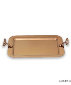 سینی مستطیلی تک استیل سری loop مدل 923 رز گلد