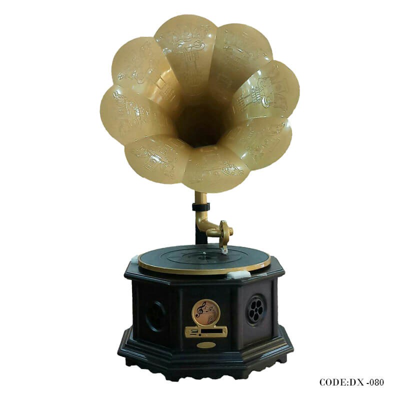 گرامافون رومیزی مدل 080 قهوه ای تیره