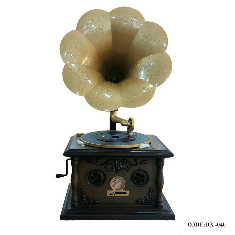 گرامافون رومیزی مدل 040 قهوه ای تیره