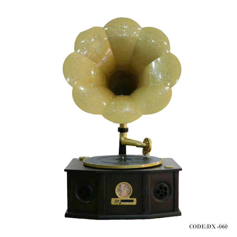 گرامافون رومیزی مدل 060 قهوه ای تیره