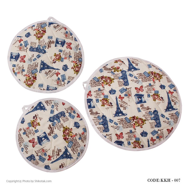 سرویس آشپزخانه پارچه ای طرح ایفل مدل007