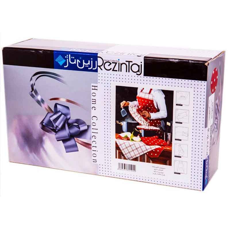 نیم ست آشپزخانه طرح خالدار قرمز