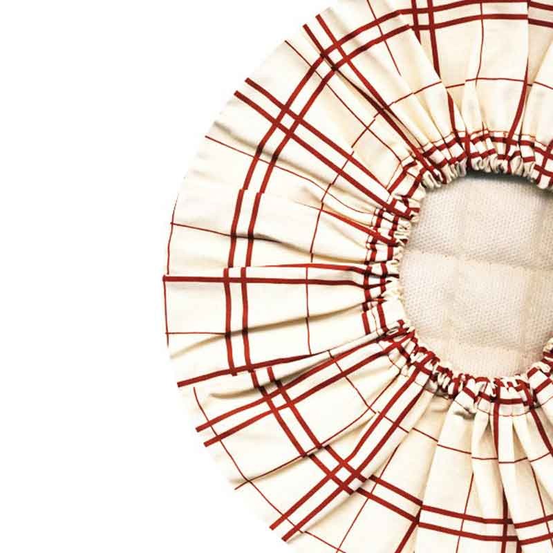 نیم ست آشپزخانه طرح خالدار قرمز