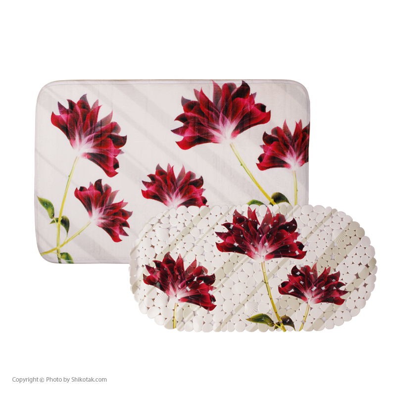 ست دو عددی پادری حمام طرح میخک