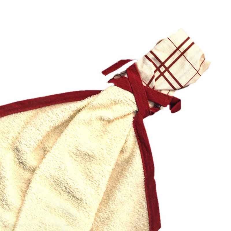 نیم ست آشپزخانه طرح خالدار قرمز