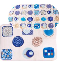 ست پادری دو عددی طرح کاشی آبی