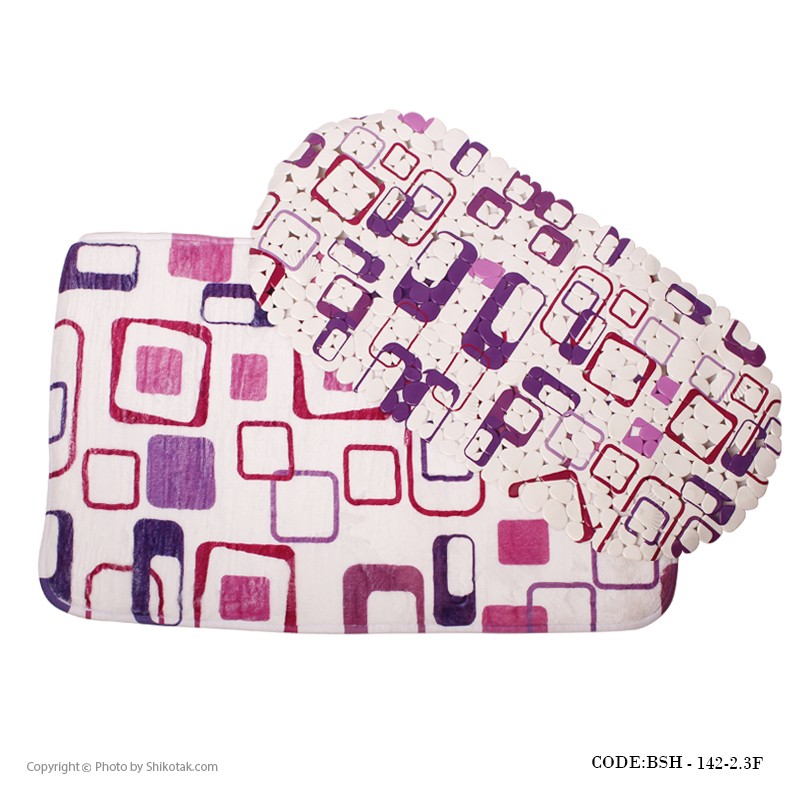 ست پادری دوتایی طرح کاشی صورتی