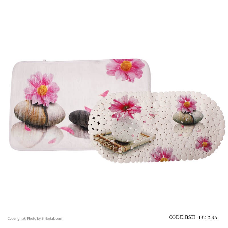 ست پادری دو عددی طرح گل سنگ