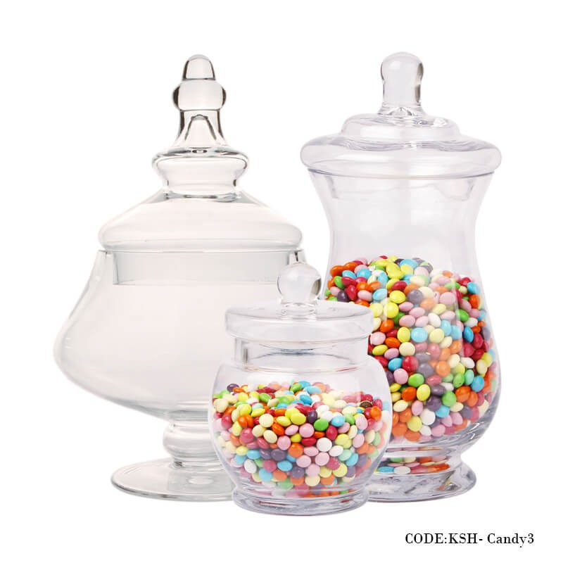 ست سه تایی کندی باکس شیشه ای سری CANDY3