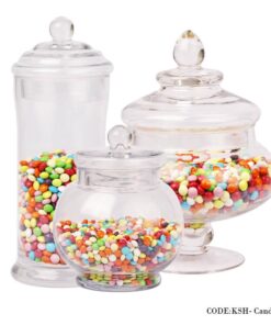 ست کندی باکس شیشه ای سه تایی سری CANDY4