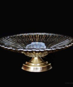 ظرف میوه خوری پایه دار طرح شیاردار