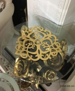 ست رانر و زیر بشقابی 6نفره طلایی مدل 105