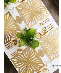 ست وسایل میز ناهارخوری شش نفره طلایی مدل 111