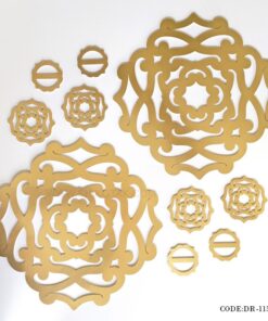 سرویس لوازم میز ناهارخوری شش نفره طلایی مدل 115