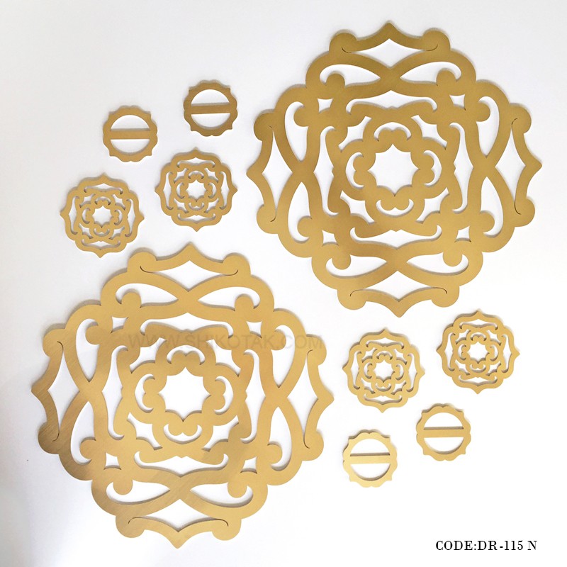 سرویس لوازم میز ناهارخوری شش نفره طلایی مدل 115