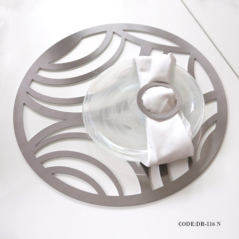 لوازم میز ناهارخوری شش نفره نقره ای مدل 116