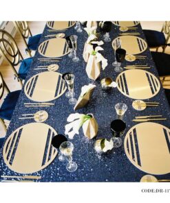 سرویس زیر بشقابی و زیر لیوانی شش نفره طلایی مدل 117