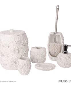 لوازم سرویس بهداشتی طرح گل سرخ