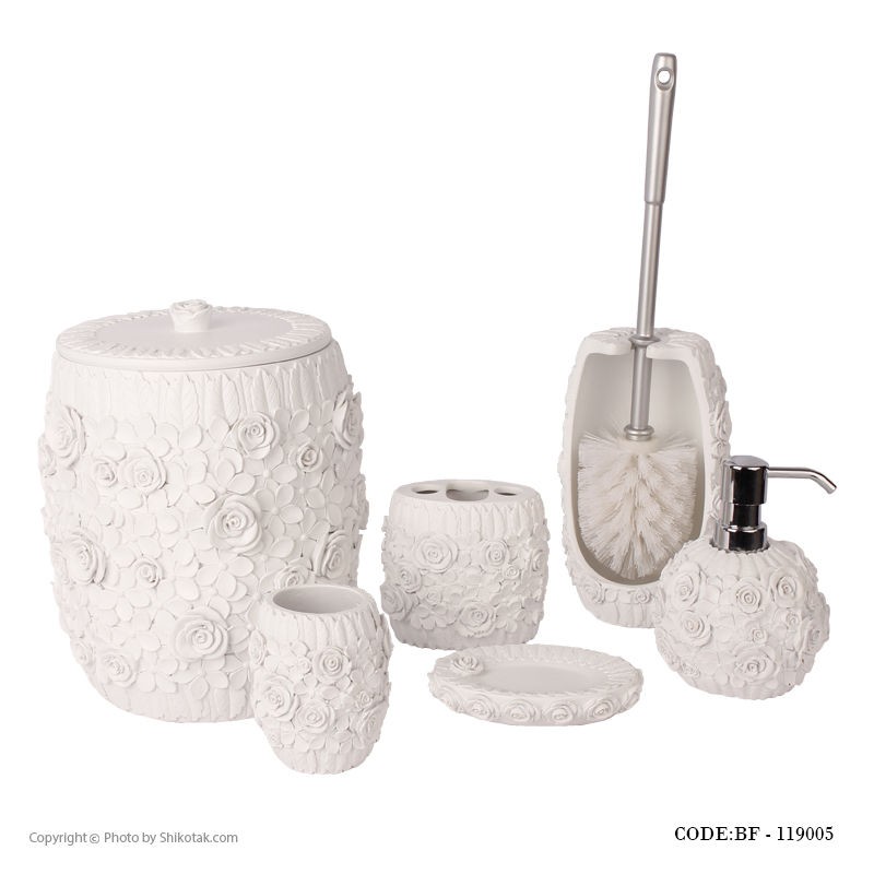 لوازم سرویس بهداشتی طرح گل سرخ