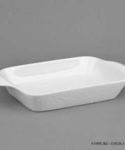 مرغ خوری سرامیکی سفید مستطیل طرح رویال