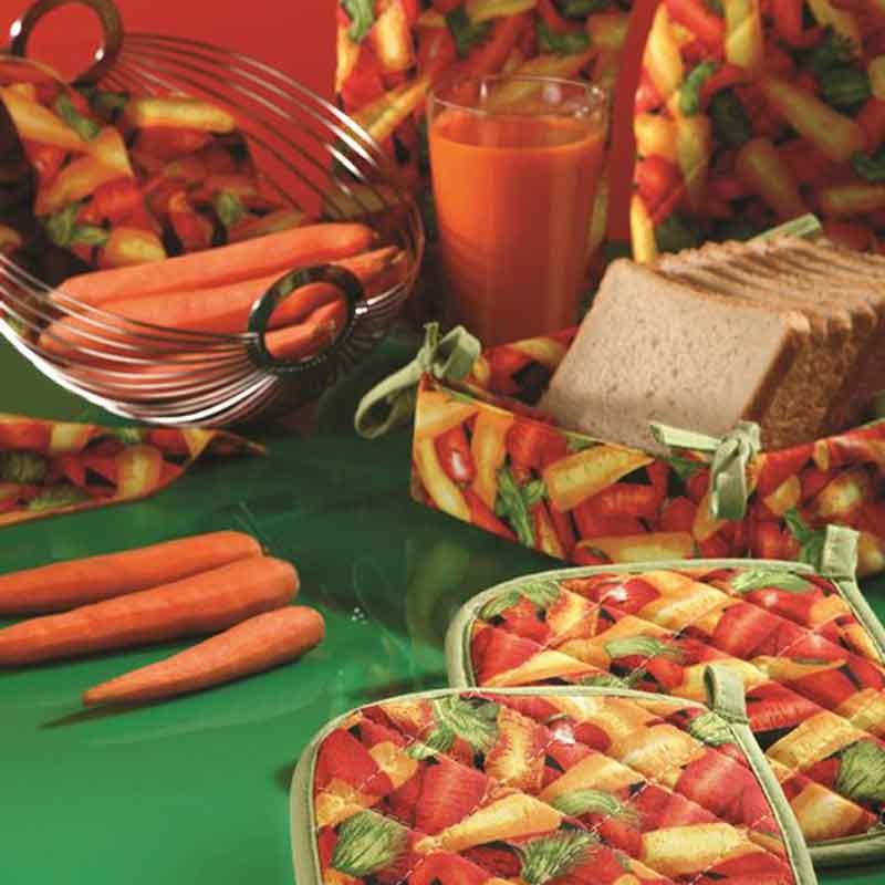 ست آشپزخانه پارچه ای 22 تکه طرح هویج