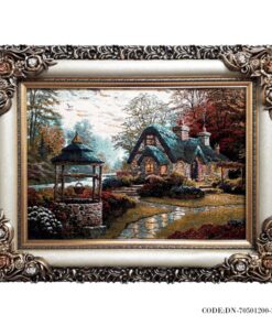 تابلو فرش رنگی طرح چاه آب