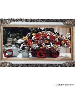 تابلوفرش سبد گل رنگی