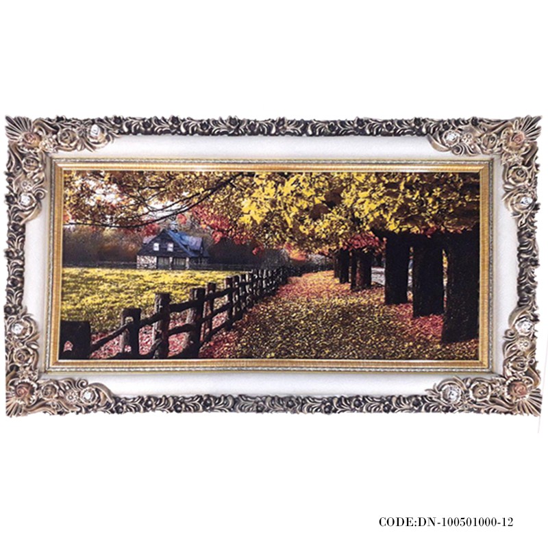 تابلوفرش دکوری طرح منظره پاییزی